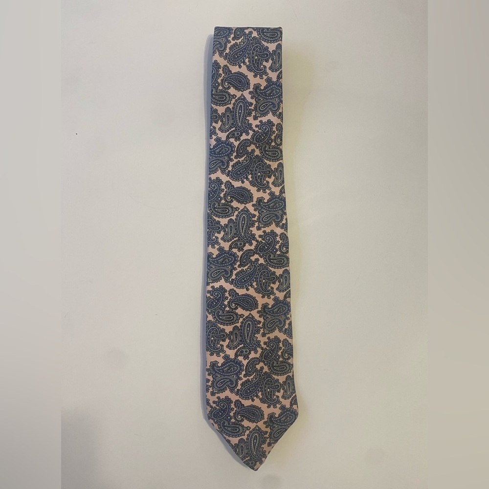 Carl Michaels Paisley Tie Pink Blue